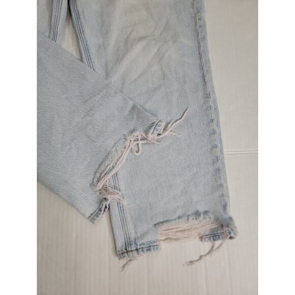 AMERICAN EAGLE Jeans Sz 14 Highest Rise 90's Boyfriend Distressed Destroy Drapey - Picture 4 of 11